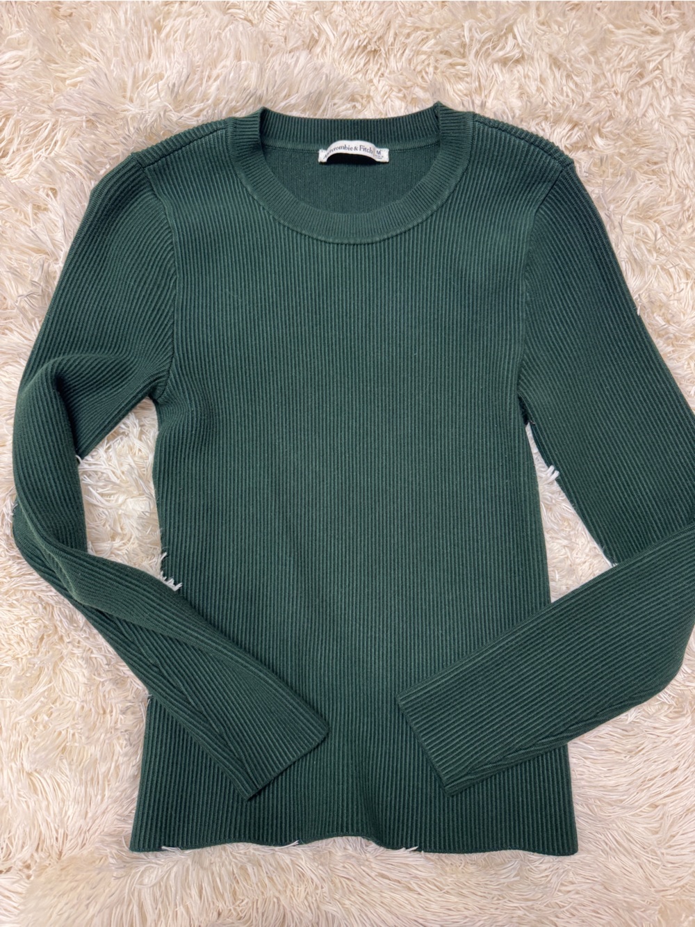 Abercrombie & Fitch Ottoman Crew Neck Top – Women’s Medium, Green